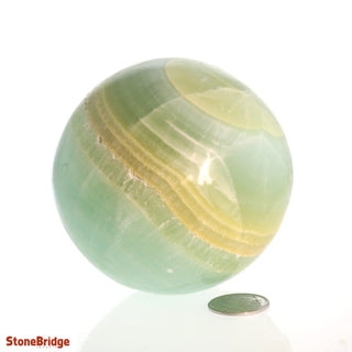 Pistachio Green Calcite Sphere from Stonebridge Imports