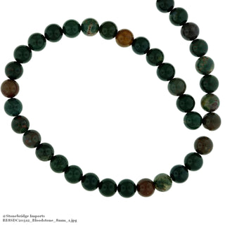 Bloodstone Bead Strand 15" - 8mm from Stonebridge Imports