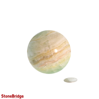 Pistachio Green Calcite Sphere from Stonebridge Imports