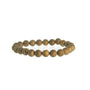Agate Druzy Electroplated Gold Round Bracelet - 8mm (Enhanced) from Stonebridge Imports