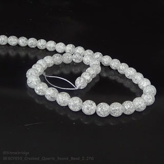 Crackle Quartz Bead Strand 15" - 8mm from Stonebridge Imports