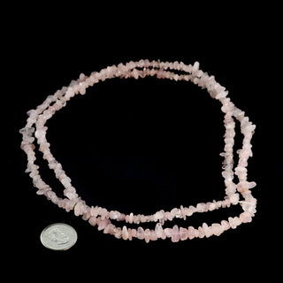 Quartz rose - Fil rond 15" - 4mm 