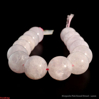 Pink Morganite Bead Strand 7" - 14mm from Stonebridge Imports