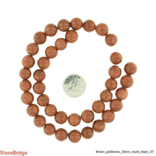 Brown Goldstone Bead Strand 15" - 10mm from Stonebridge Imports