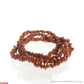 Brown Goldstone Bead Strand 32" - 3-5mm Chip from Stonebridge Imports