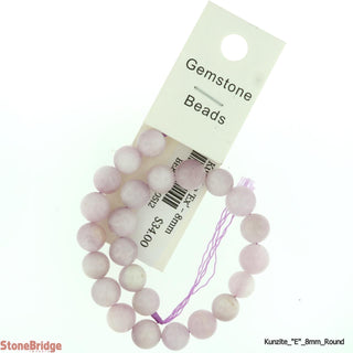 Kunzite E Bead Strand 7" - 8mm from Stonebridge Imports