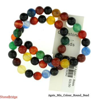 Mix Stones Bead Strand (Enhanced) 15" - 8mm from Stonebridge Imports