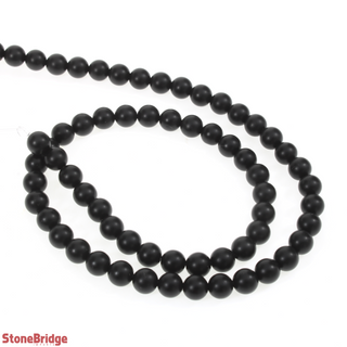 Black Onyx Bead Strand 15" - 6mm Matte from Stonebridge Imports
