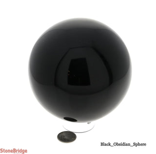 Black Obsidian Sphere Jumbo #3 from Stonebridge Imports