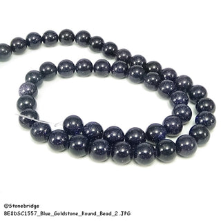 Blue Goldstone Bead Strand (Synthetic) from Stonebridge Imports