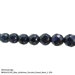 Blue Goldstone Bead Strand (Synthetic) from Stonebridge Imports