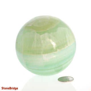 Pistachio Green Calcite Sphere from Stonebridge Imports