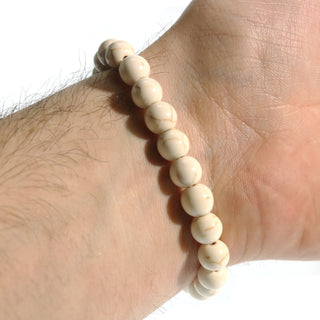 Howlite White Bead Bracelet from Stonebridge Imports