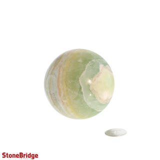 Pistachio Green Calcite Sphere from Stonebridge Imports