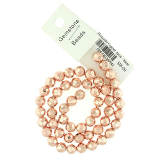 Copper Hematite Bead Strand (Enhanced) 15" - 8mm from Stonebridge Imports