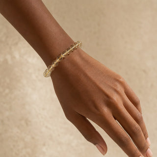 Lemon Quartz Round Bracelet - 8mm from Stonebridge Imports