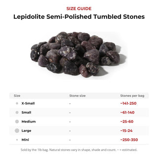 Lepidolite Semi-Polished Tumbled Stones from Stonebridge Imports