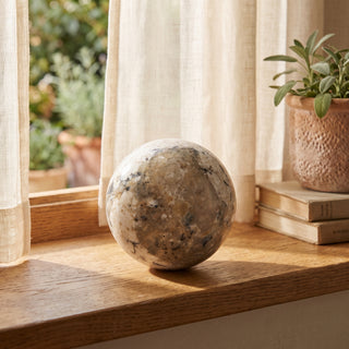Dendritic Opal Sphere Unique #7- 4 1/8" from Stonebridge Imports