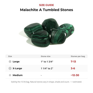 Malachite A Tumbled Stones from Stonebridge Imports
