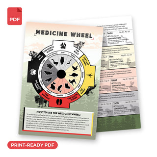 Medicine Wheel QuickStudy Guide print-ready PDF, front and back