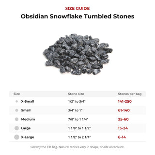 Obsidian Snowflake Tumbled Stones from Stonebridge Imports