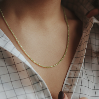 Peridot Bead Necklace - 2-3mm from Stonebridge Imports
