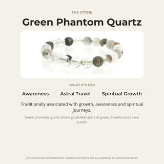 Phantom Quartz Green Round Bracelet - 8mm from Stonebridge Imports