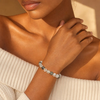 Phantom Quartz Green Round Bracelet - 8mm from Stonebridge Imports
