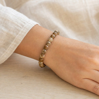 Picture Jasper bead bracelet, lifestyle photo