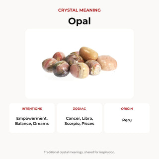 Pink Opal B Tumbled Stones from Stonebridge Imports