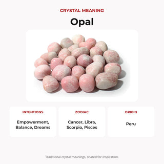 Pink Opal B Tumbled Stones from Stonebridge Imports