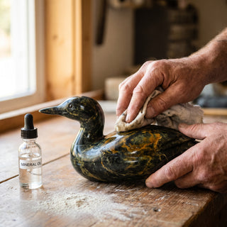 Intermediate Carving Kit - oiling a finished soapstone carving