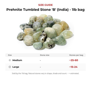 Prehnite Tumbled Stone 'B' (India) - 1lb bag from Stonebridge Imports