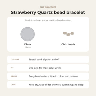 Strawberry Quartz Chip Bracelet from Stonebridge Imports