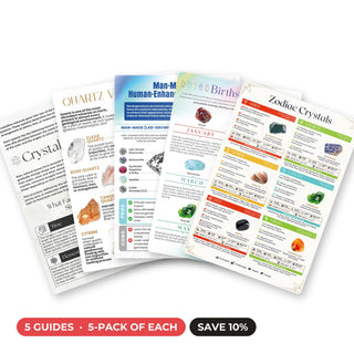 Gem Science & Birthstones QuickStudy bundle: 5 guides, a laminated 5-pack of each