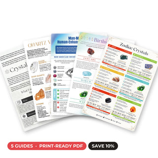 Gem Science & Birthstones QuickStudy bundle: 5 guides, print-ready PDF files