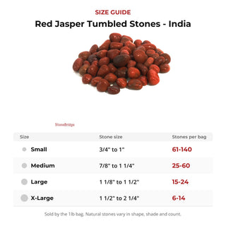 Red Jasper Tumbled Stones - India from Stonebridge Imports