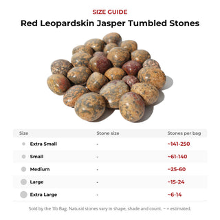 Red Leopardskin Jasper Tumbled Stones from Stonebridge Imports