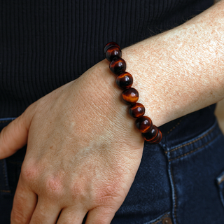 Tiger's Eye Red Bead Bracelet from Stonebridge Imports