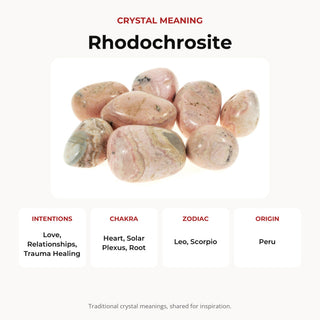 Rhodochrosite A Tumbled Stones from Stonebridge Imports