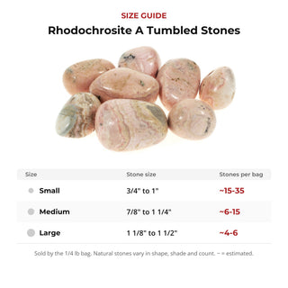 Rhodochrosite A Tumbled Stones from Stonebridge Imports