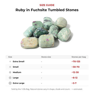 Ruby in Fuchsite Tumbled Stones from Stonebridge Imports