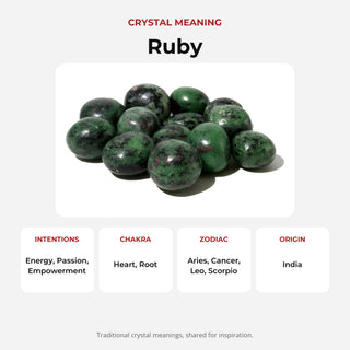 Ruby Zoisite Tumbled Stones from Stonebridge Imports
