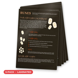 Runes QuickStudy Guide laminated 5-pack, double-sided 160 x 240 mm
