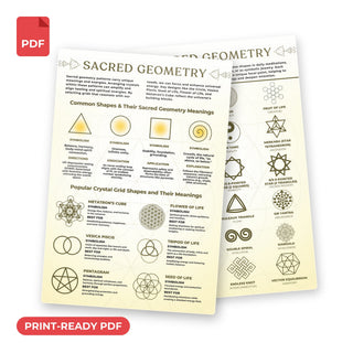 Sacred Geometry QuickStudy Guide print-ready PDF, front and back