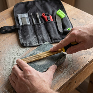 Multi-Tool Carving Kit - in use on soapstone