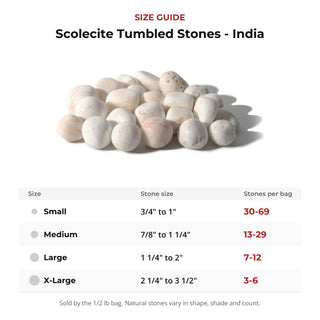 Scolecite Tumbled Stones - India from Stonebridge Imports