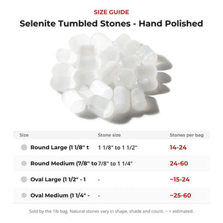 Selenite Tumbled Stones - Hand Polished from Stonebridge Imports