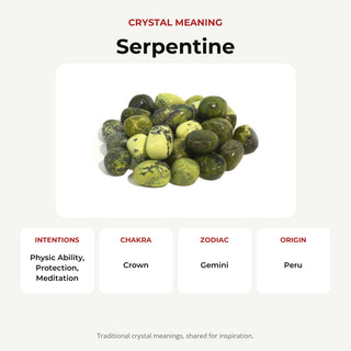 Serpentine, Pyrite Tumbled Stones - Peru crystal meaning: intentions, chakras, zodiac and origin