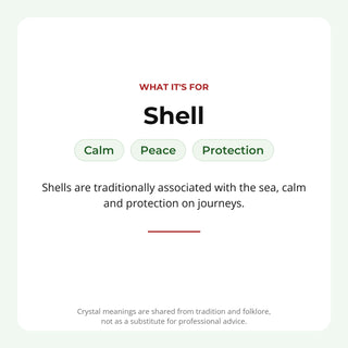 Shell: traditionally associated with calm, peace, protection